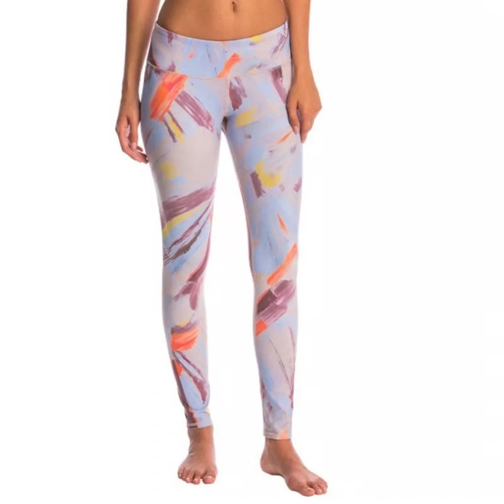 ALO Yoga‎ Modernist Multi Airbrushed Leggings Size XS Orange Purple Women's